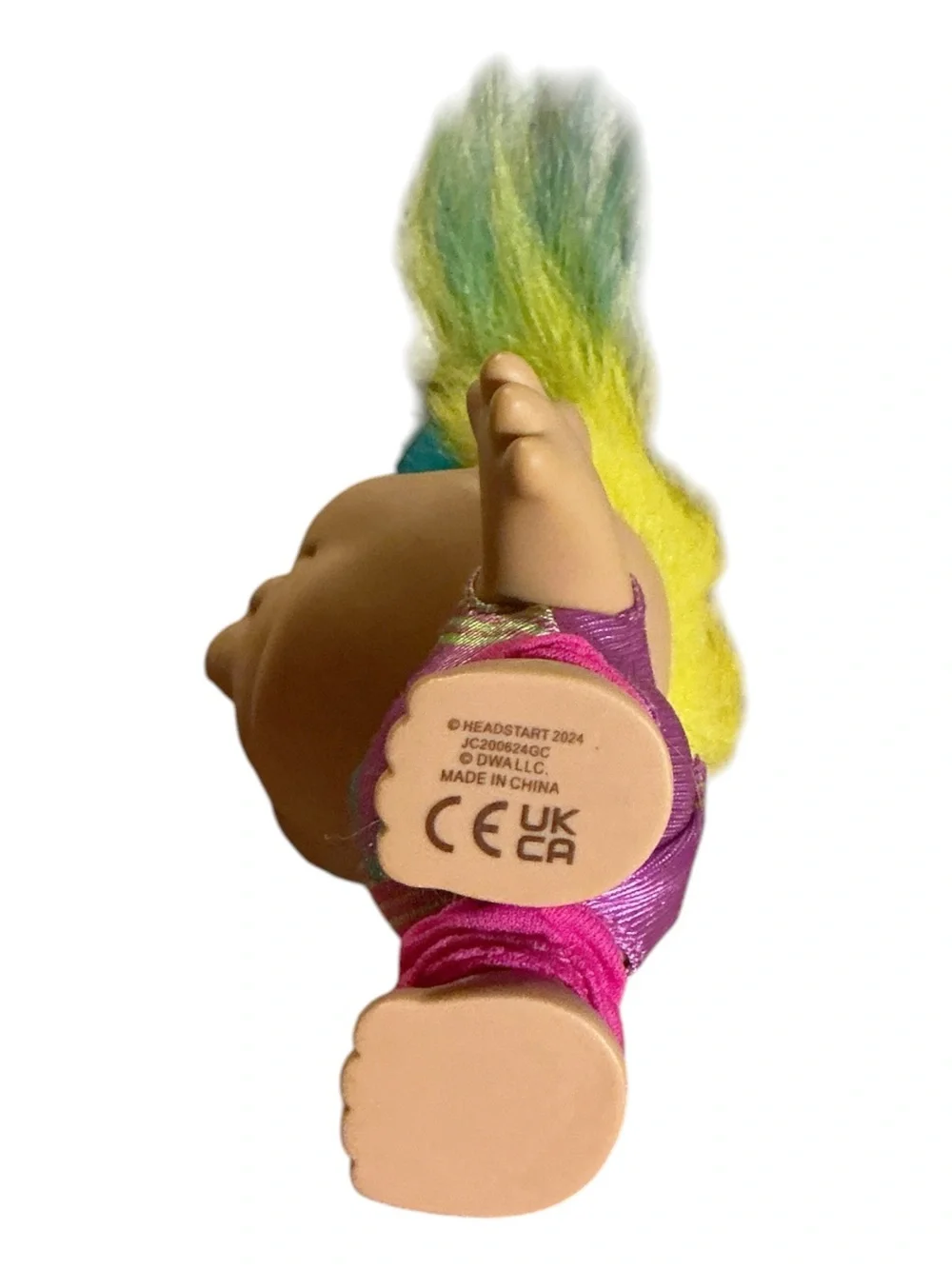 DreamWorks Troll Doll with Blue & Yellow Hair and Pink Outfit